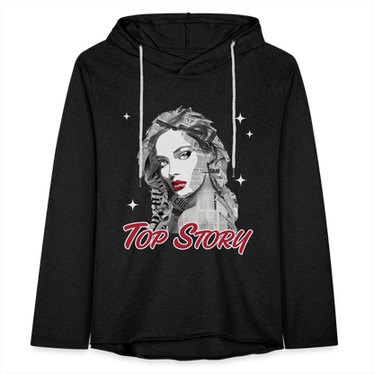 "Top Story" Headlines Model Unisex Lightweight Hoodie - charcoal grey