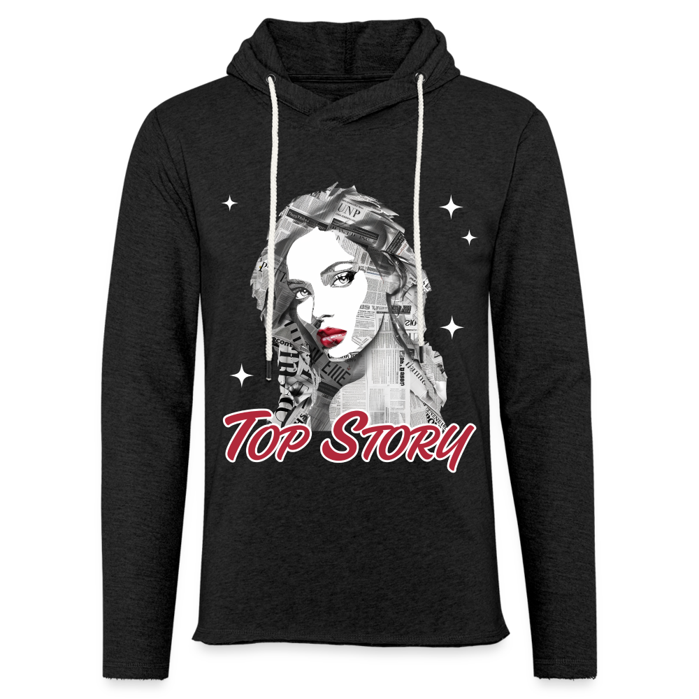 "Top Story" Headlines Model Unisex Lightweight Hoodie - charcoal grey