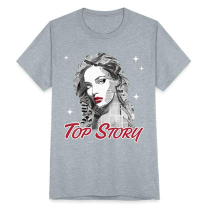 "Top Story" Headlines Model Unisex Tri-Blend T-Shirt - heather grey