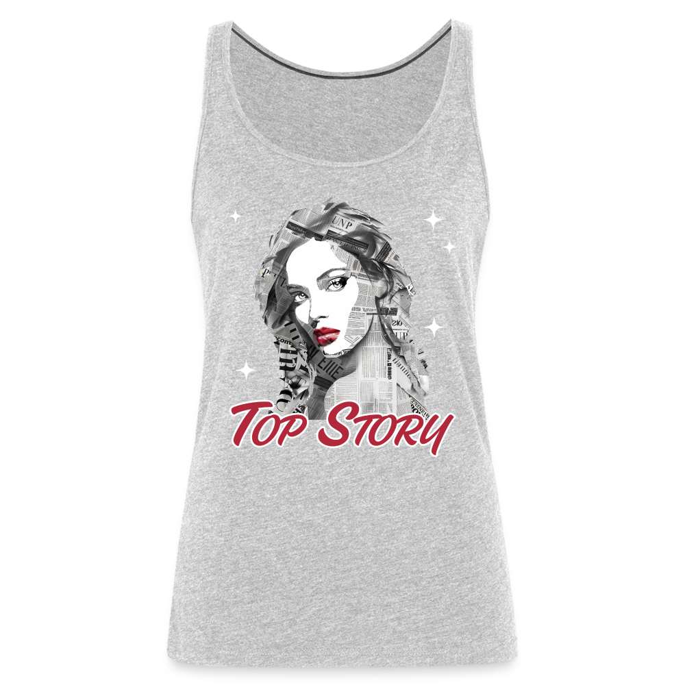 "Top Story" Headlines Model Women's Tank - heather gray