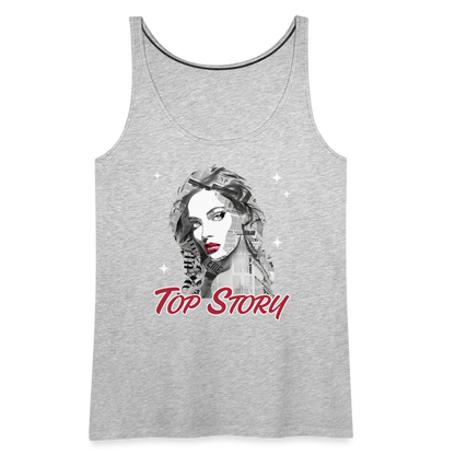 "Top Story" Headlines Model Women's Tank - heather gray