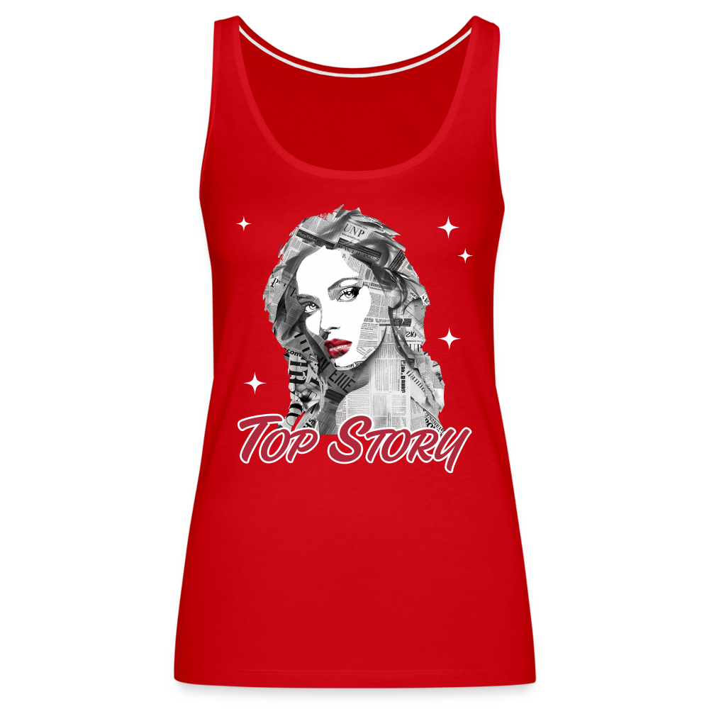 "Top Story" Headlines Model Women's Tank - red