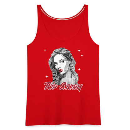 "Top Story" Headlines Model Women's Tank - red