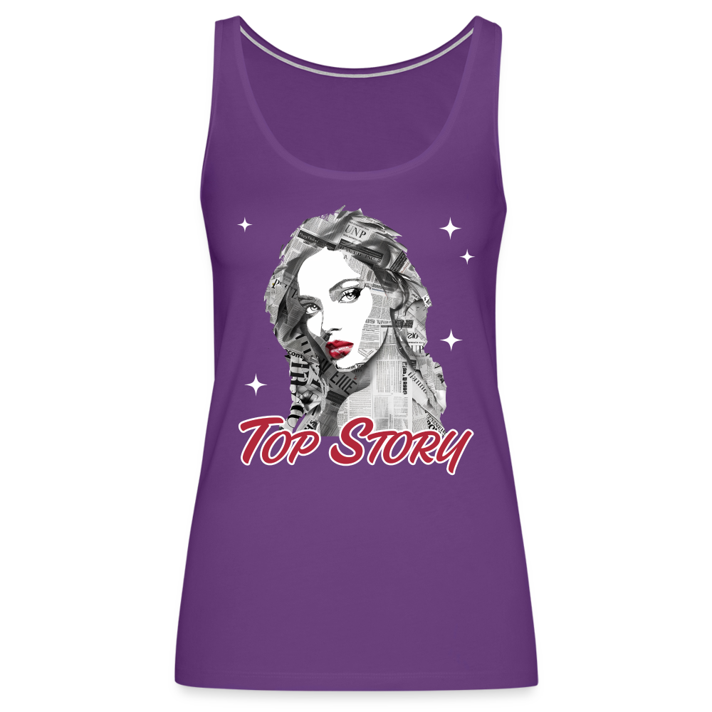 "Top Story" Headlines Model Women's Tank - purple