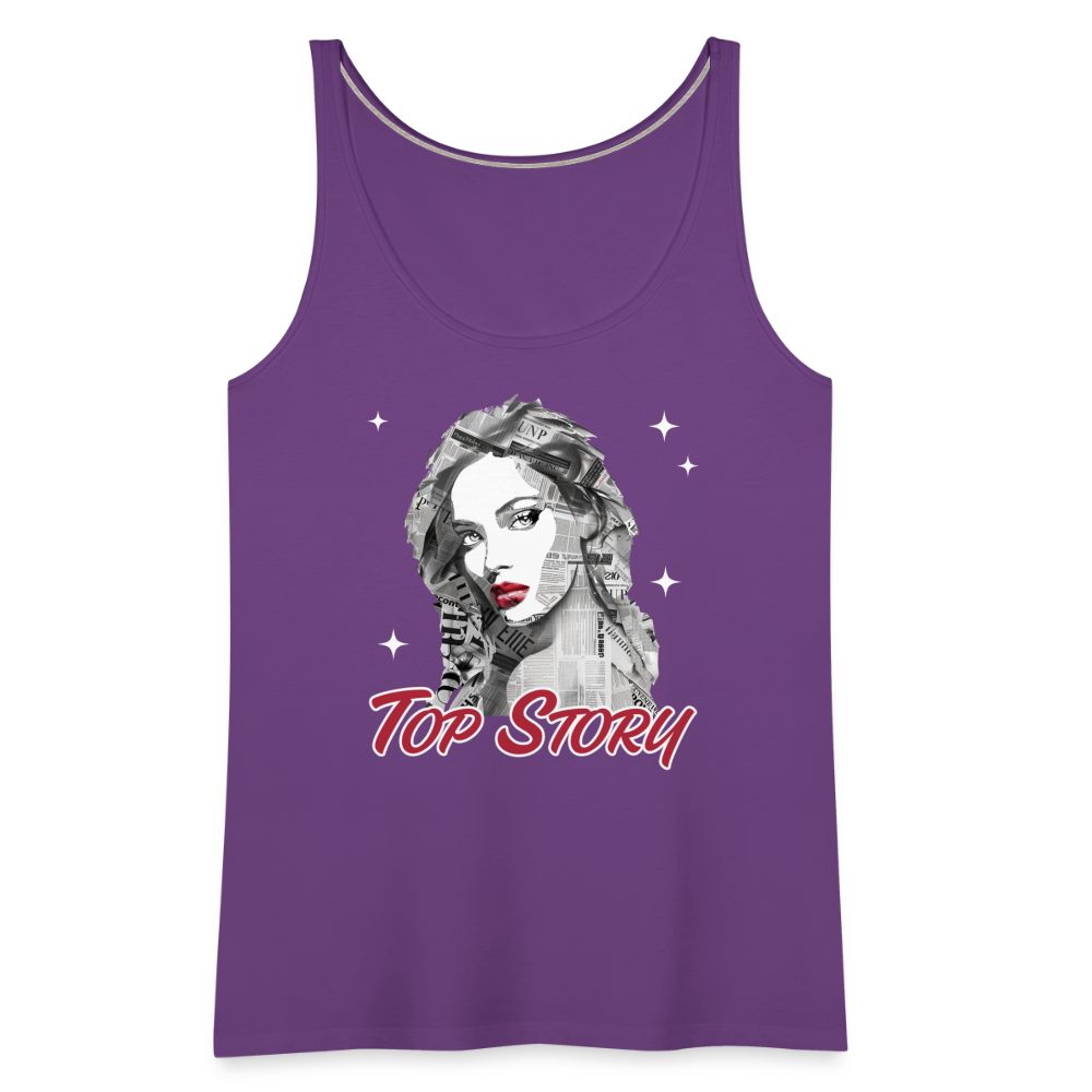 "Top Story" Headlines Model Women's Tank - purple