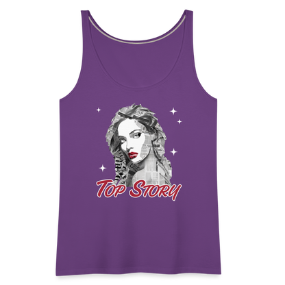 "Top Story" Headlines Model Women's Tank - purple