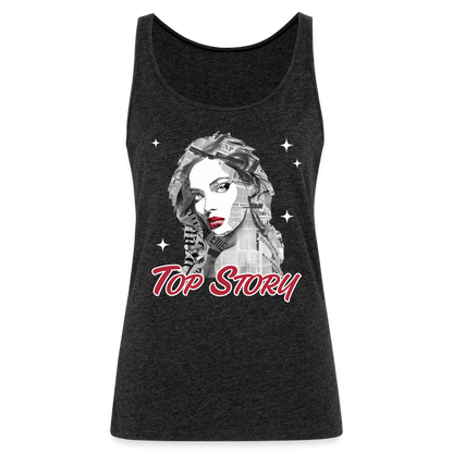 "Top Story" Headlines Model Women's Tank - charcoal grey