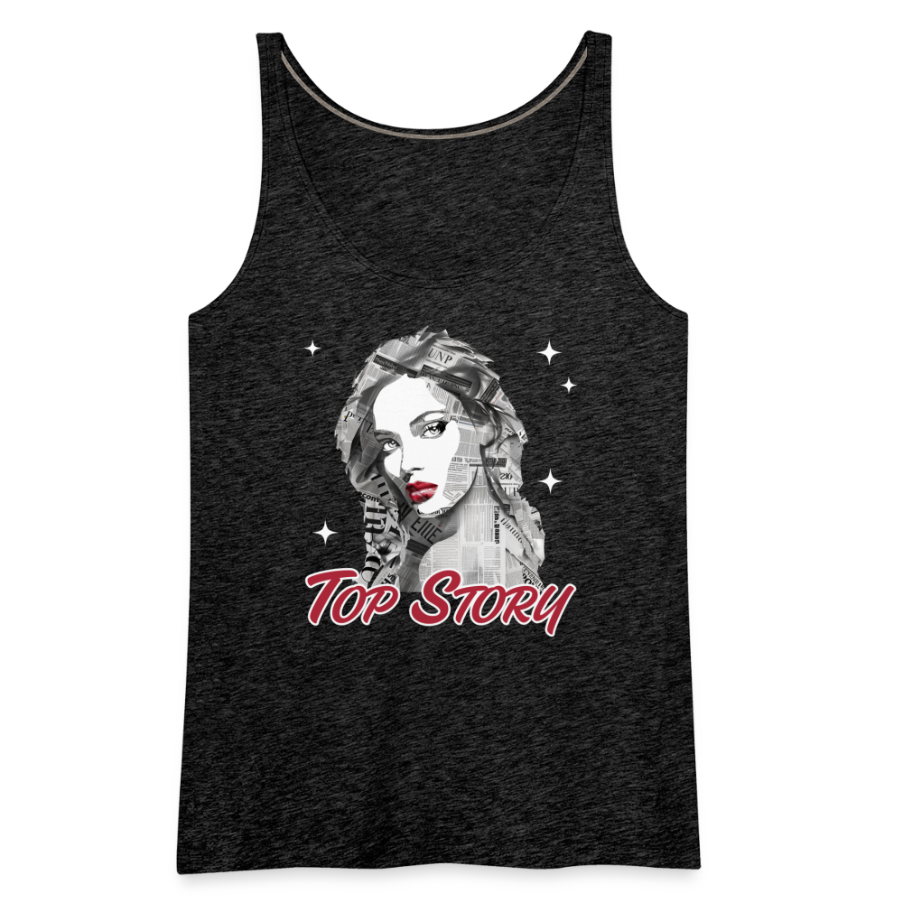 "Top Story" Headlines Model Women's Tank - charcoal grey