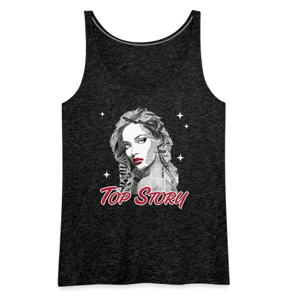 "Top Story" Headlines Model Women's Tank - charcoal grey