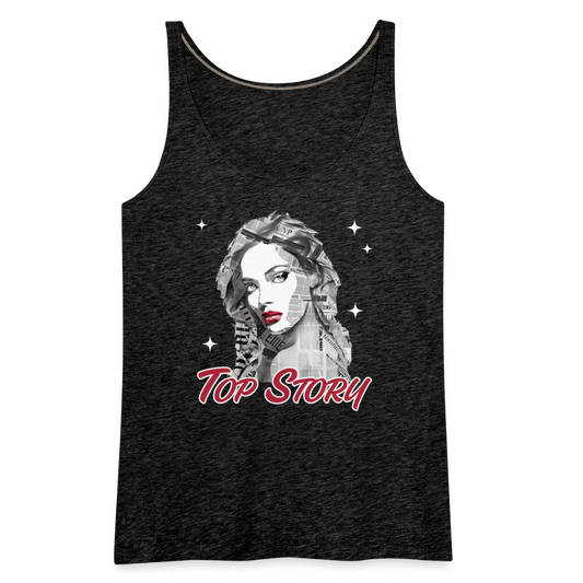 "Top Story" Headlines Model Women's Tank - charcoal grey