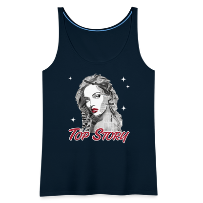 "Top Story" Headlines Model Women's Tank - deep navy