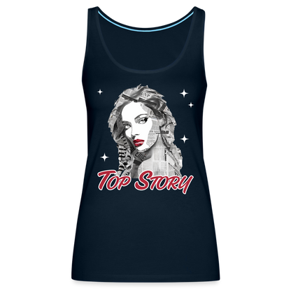 "Top Story" Headlines Model Women's Tank - deep navy