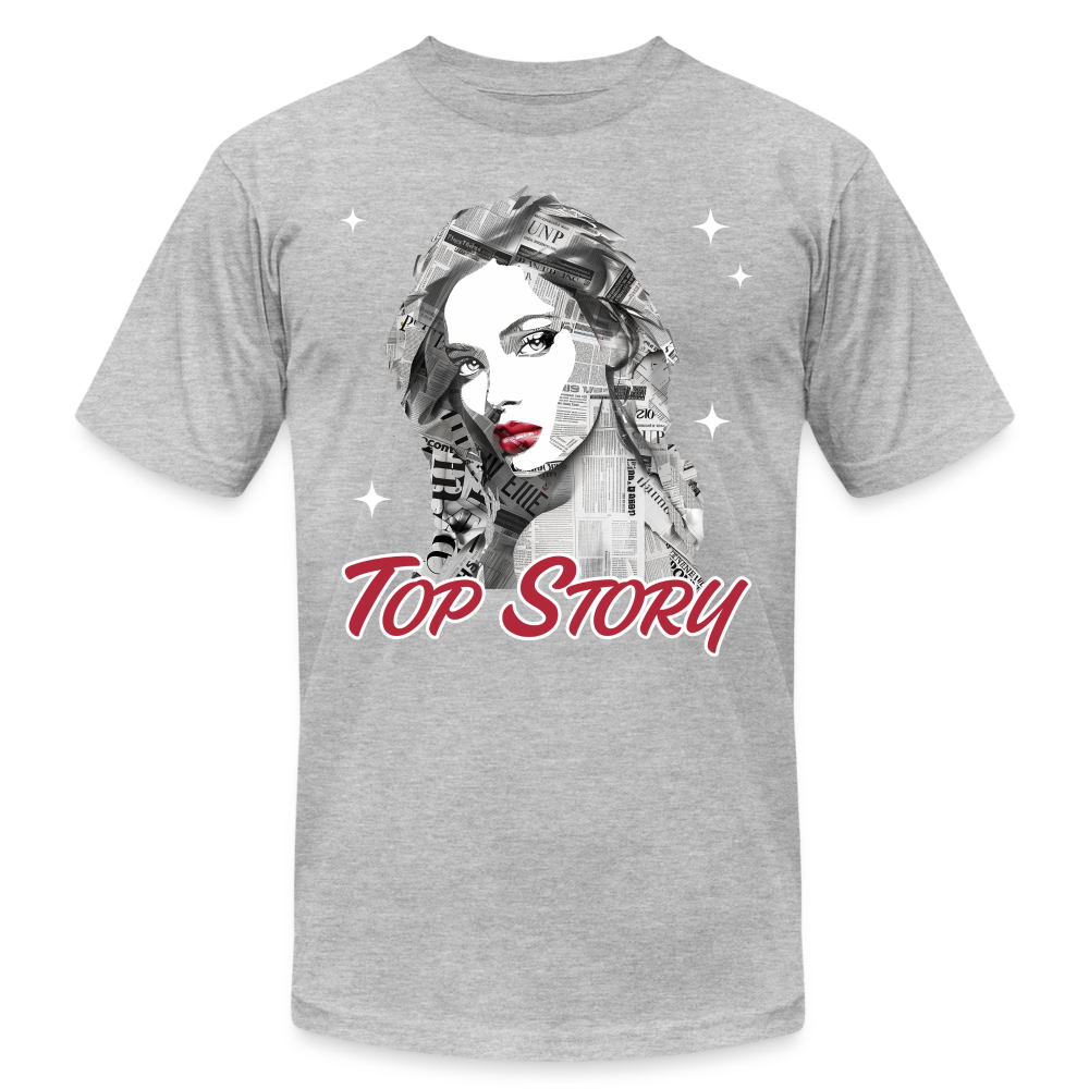 "Top Story" Headlines Model Unisex T-Shirt - heather gray