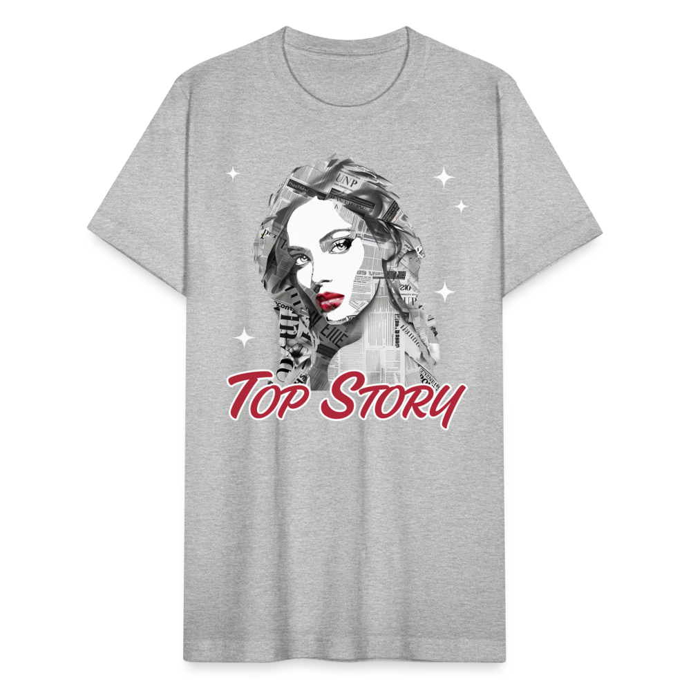 "Top Story" Headlines Model Unisex T-Shirt - heather gray