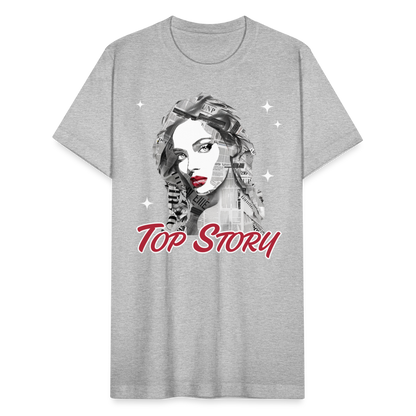 "Top Story" Headlines Model Unisex T-Shirt - heather gray