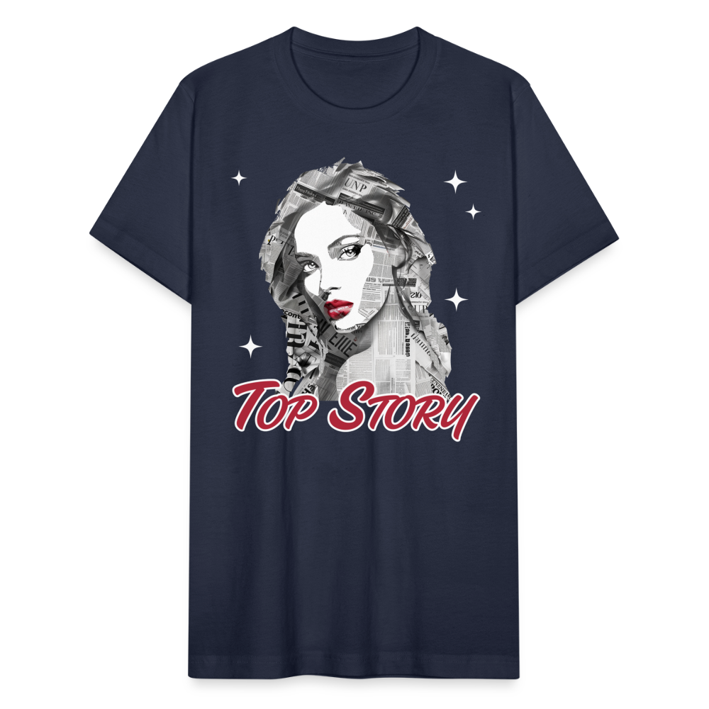 "Top Story" Headlines Model Unisex T-Shirt - navy