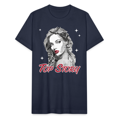 "Top Story" Headlines Model Unisex T-Shirt - navy