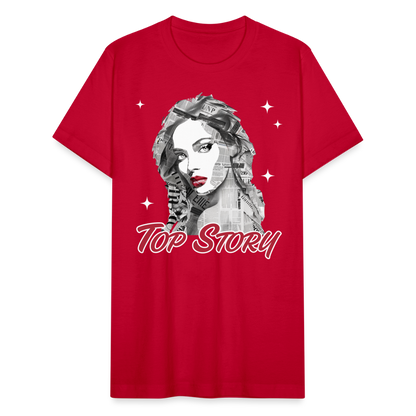 "Top Story" Headlines Model Unisex T-Shirt - red