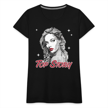 "Top Story" Headlines Model Women’s Premium T-Shirt - black