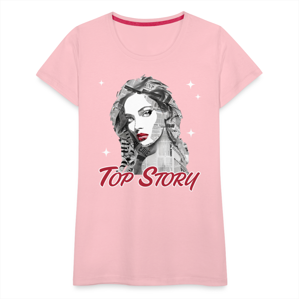 "Top Story" Headlines Model Women’s Premium T-Shirt - pink