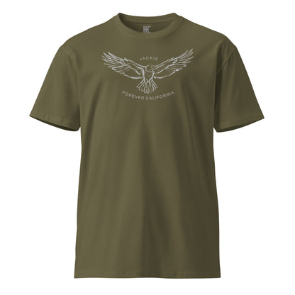 Jackie premium tee in Army, front view