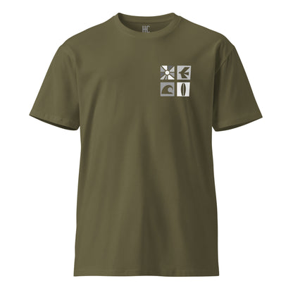 Pacific Forms Premium Tee — Army, front