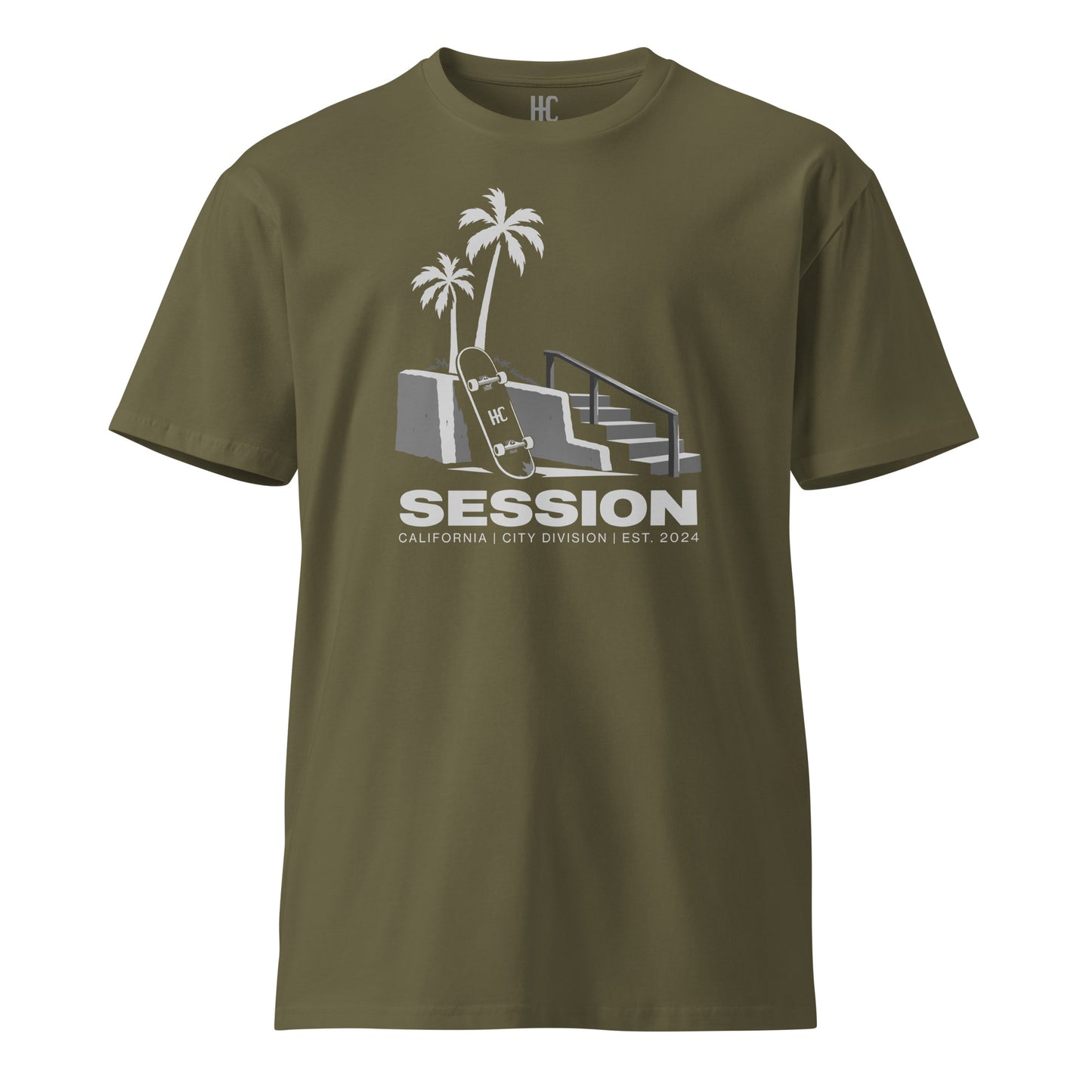 Session Premium Tee — Army, front