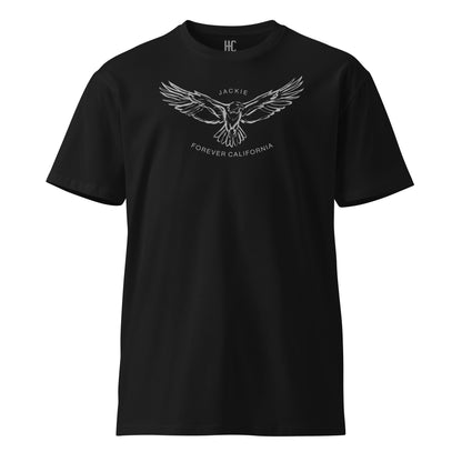 Jackie premium tee in Black, front view