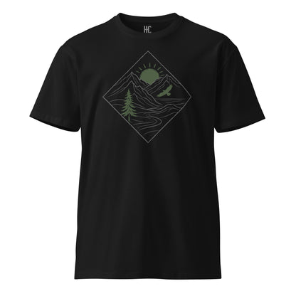 Windward Premium Tee — Black, front