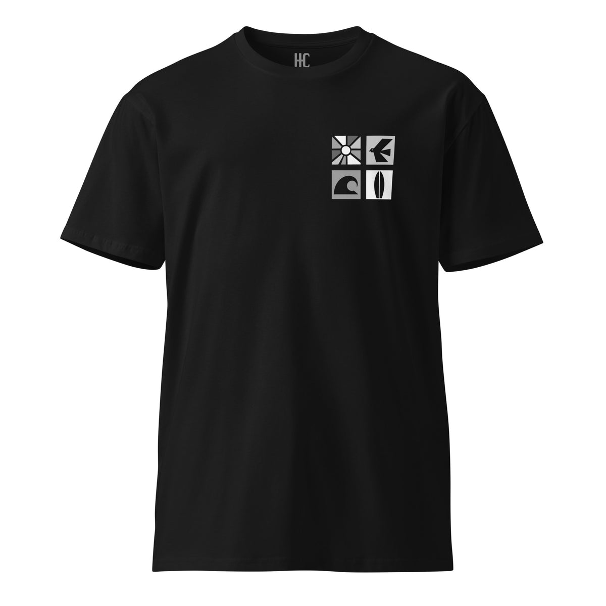 Pacific Forms Premium Tee — Black, front