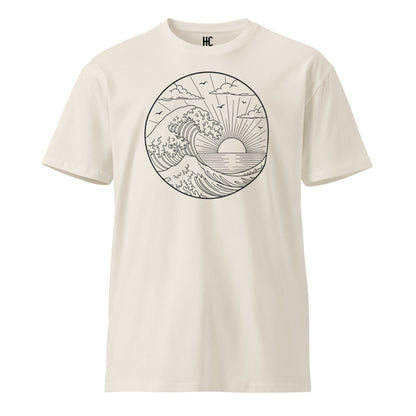 Dawn Break premium tee in Bone, front view