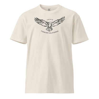 Jackie premium tee in Bone, front view