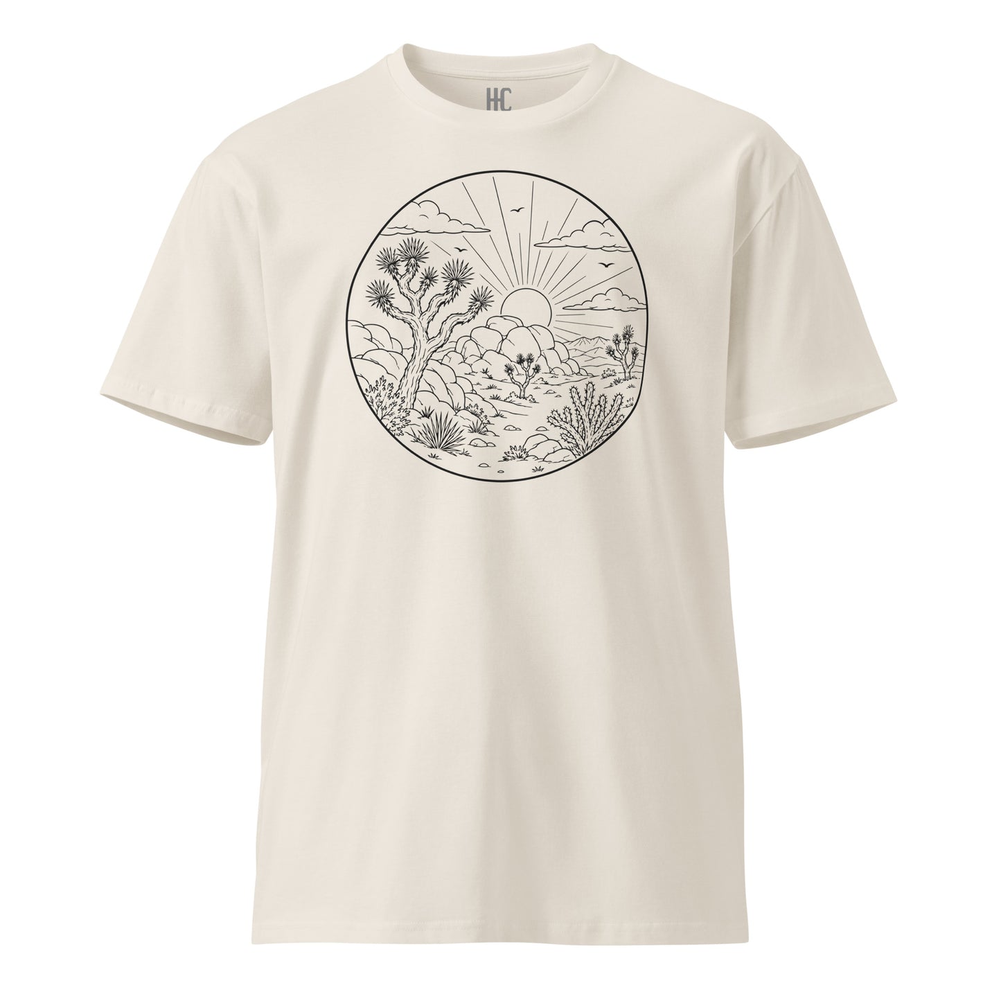 Boulder Field premium tee in Bone, front view