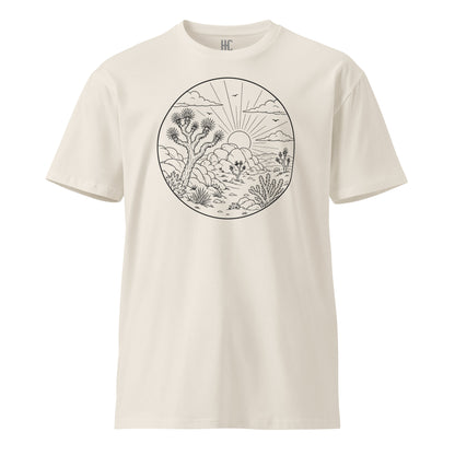Boulder Field premium tee in Bone, front view