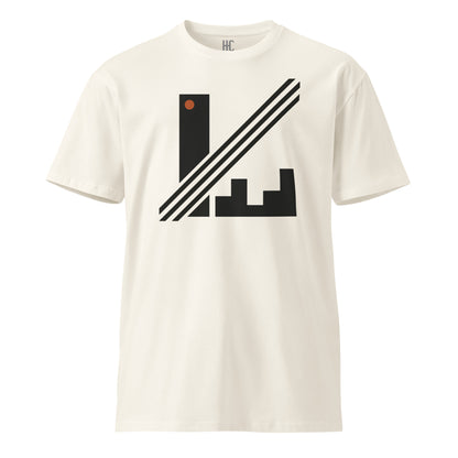 Signal premium tee in Ecru, front view