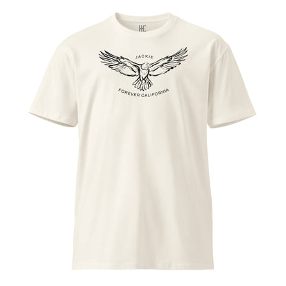 Jackie premium tee in Ecru, front view
