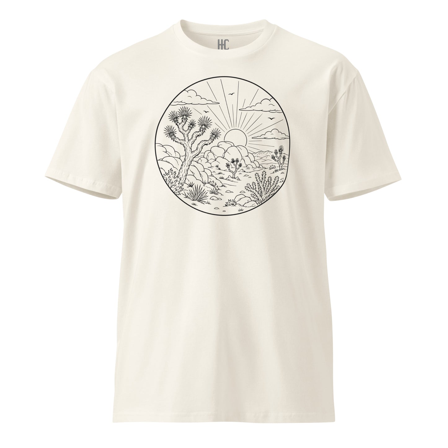 Boulder Field premium tee in Ecru, front view