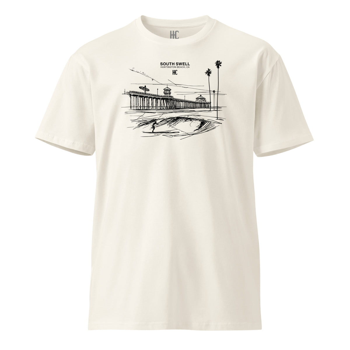 South Swell Premium Tee — Ecru, front