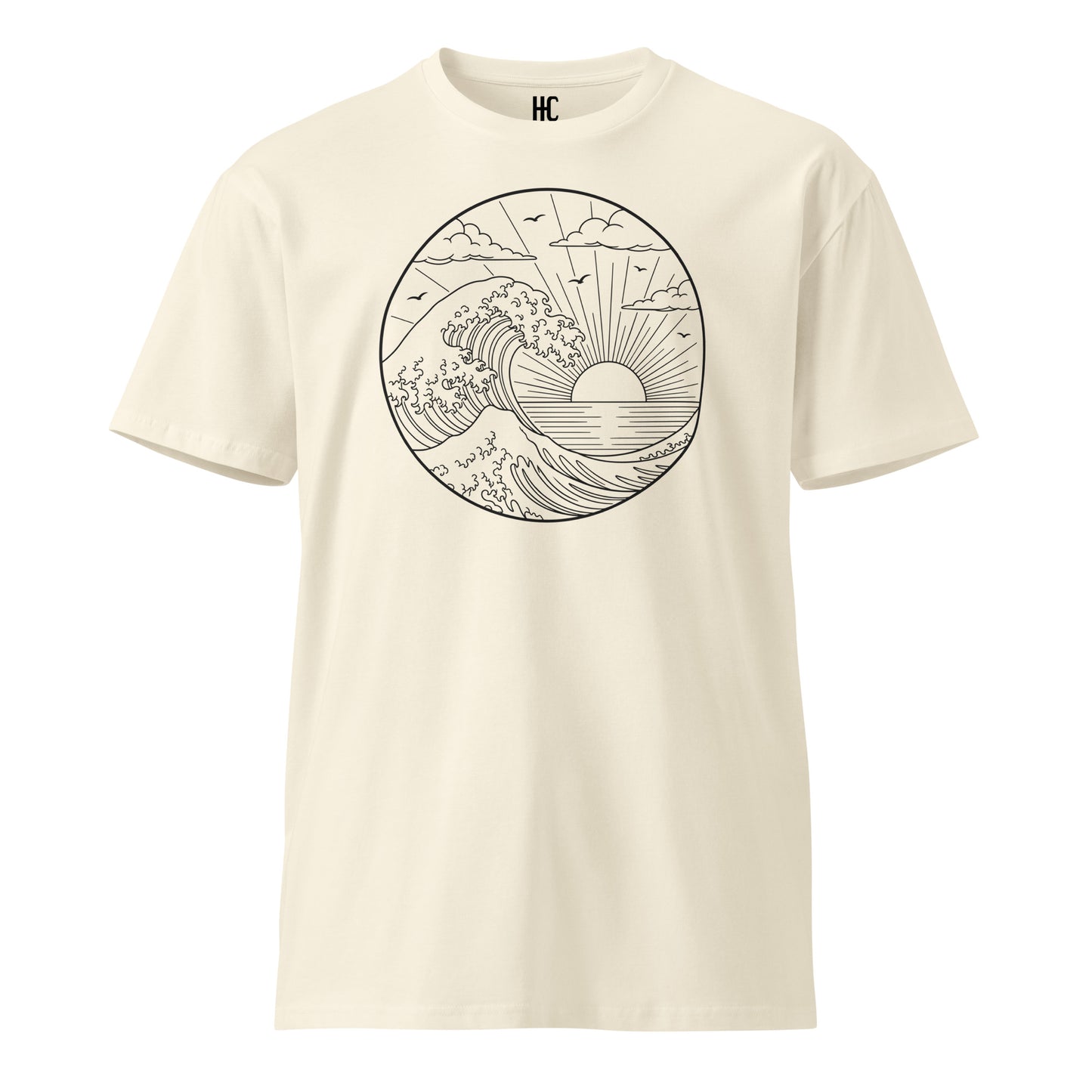 Dawn Break premium tee in Natural, front view
