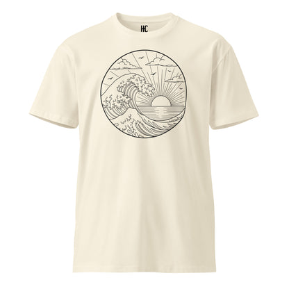 Dawn Break premium tee in Natural, front view