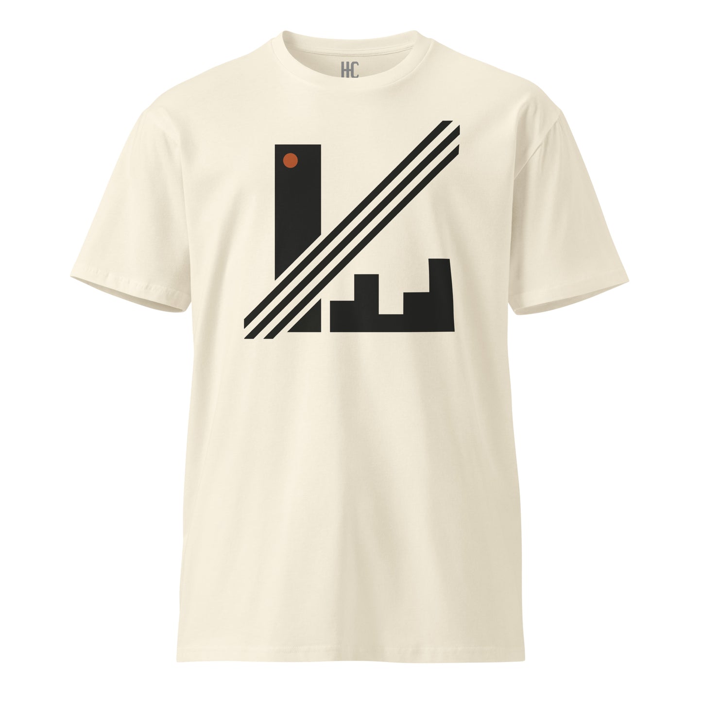 Signal premium tee in Natural, front view