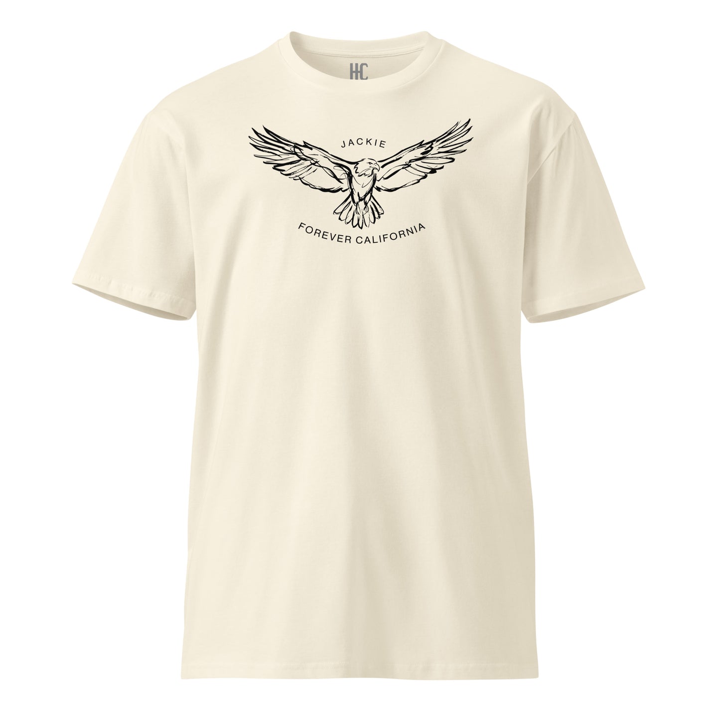 Jackie premium tee in Natural, front view
