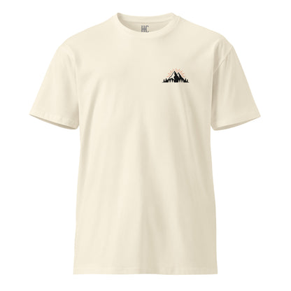 High Country premium tee in Natural, front view