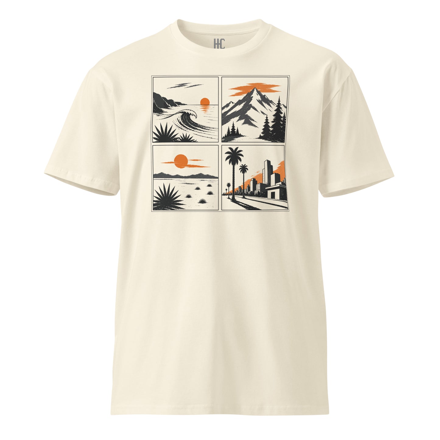 Four Ways West Premium Tee — Natural, front
