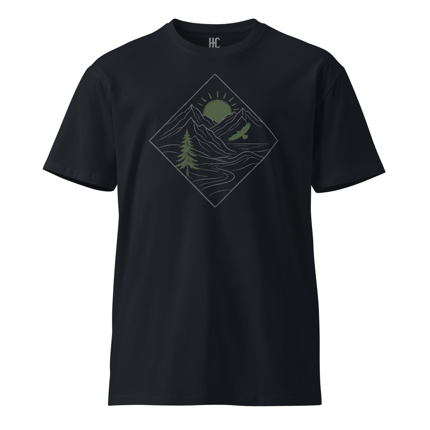 Windward Premium Tee — Navy, front
