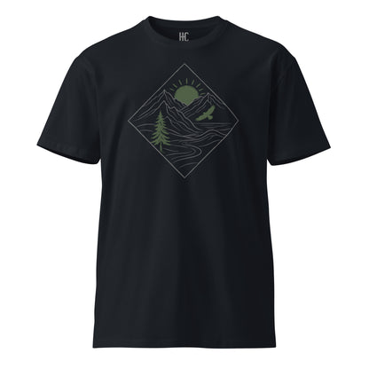 Windward Premium Tee — Navy, front