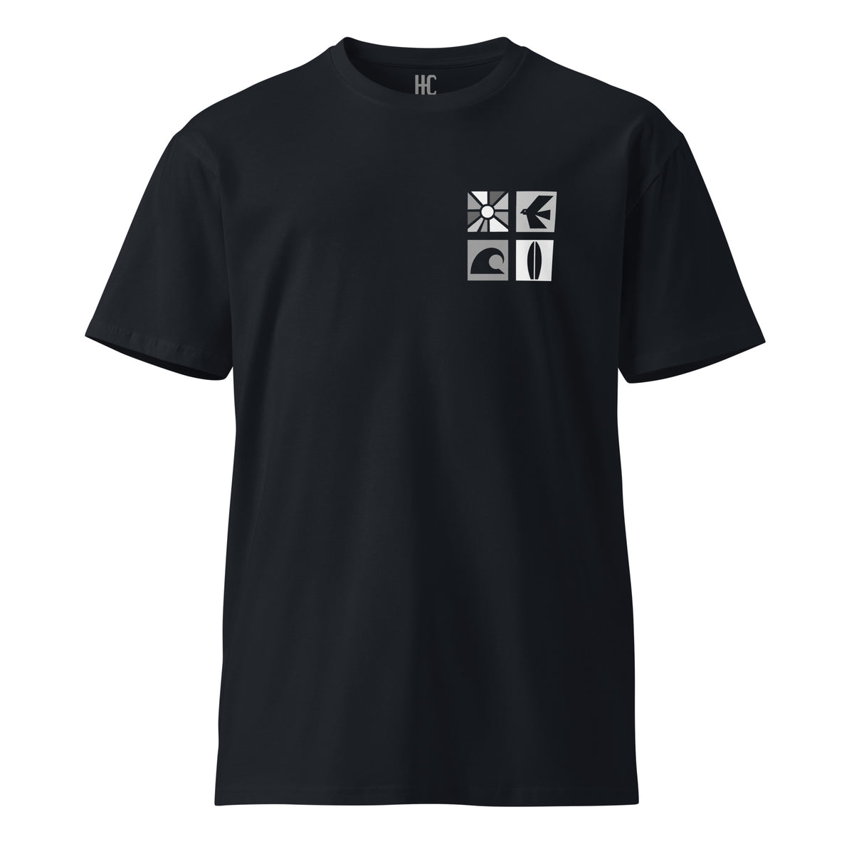 Pacific Forms Premium Tee — Navy, front