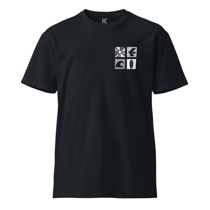 Pacific Forms Premium Tee — Navy, front