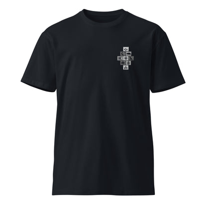 Mountain Form Premium Tee — Navy, front