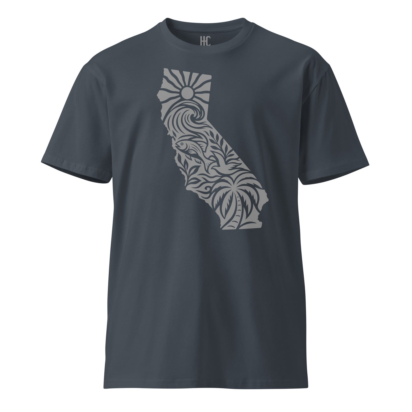 CA Soul Premium Tee — Petrol Blue, front
